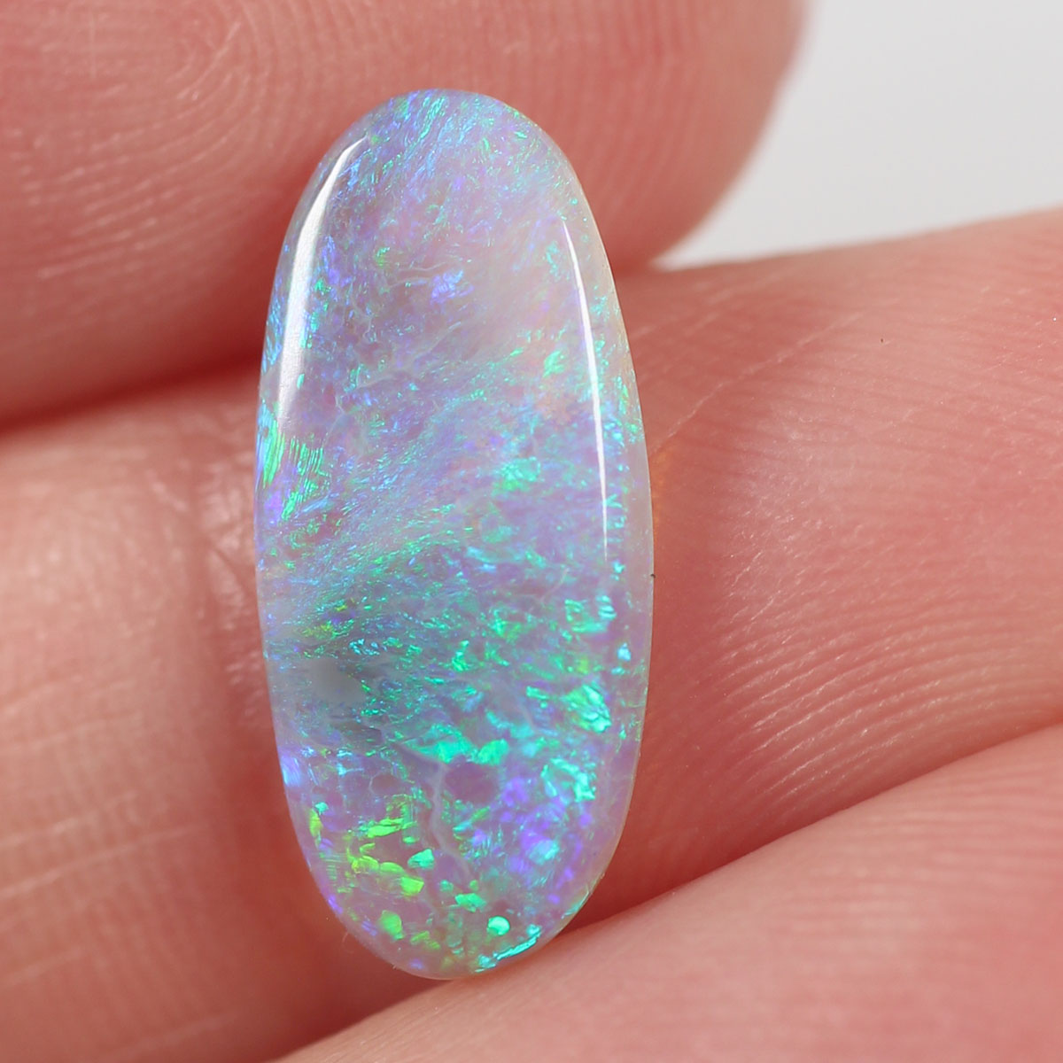 1.67 ct Dark Crystal Opal - 7.5 x 16 x 2mm