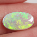 Dark opal from Lightning Ridge shown from side angle