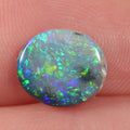 Side profile of 1.07ct dark opal showing natural solid body