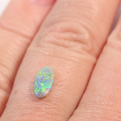 0.5 ct Dark Crystal Opal - 4.3 x 8.5 x 2mm