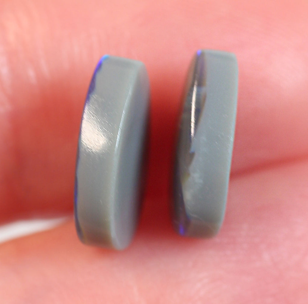 3.9ct Dark Opal - 8 x 11.3 x 3.2mm (Pair)