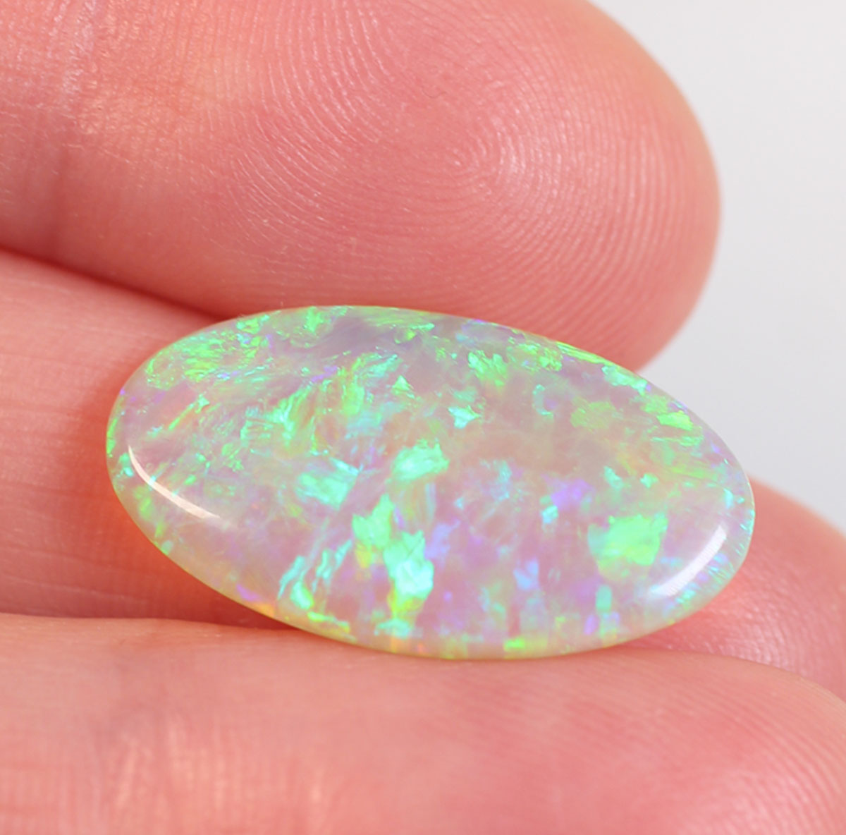 7.2ct Dark Crystal Opal - 12.3 x 22 x 4.4mm