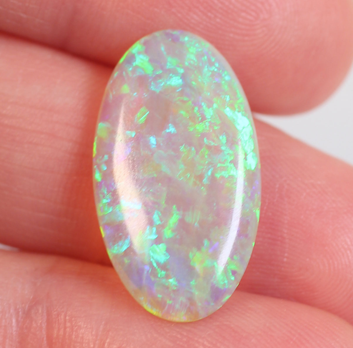 7.2ct Dark Crystal Opal - 12.3 x 22 x 4.4mm