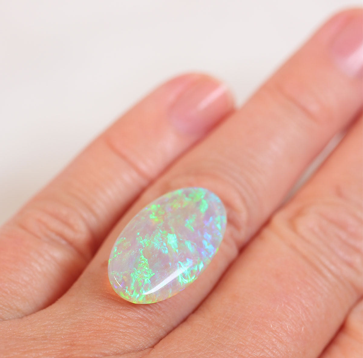 7.2ct Dark Crystal Opal - 12.3 x 22 x 4.4mm