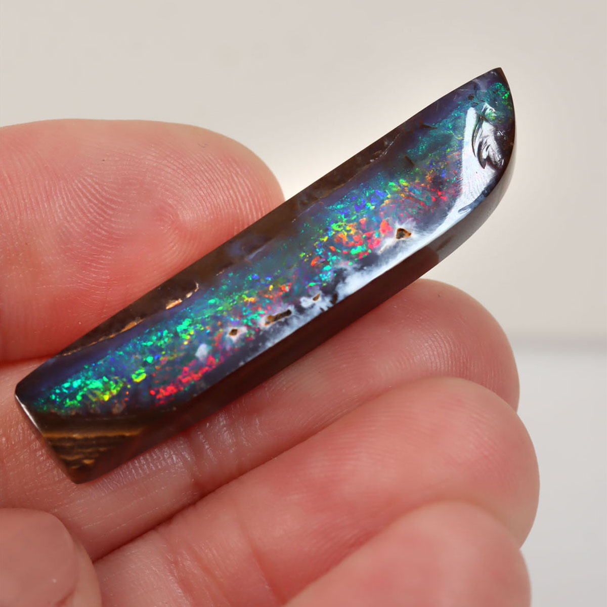 30.3 ct Boulder Opal - 9.5 x 42.4 x 6.3mm