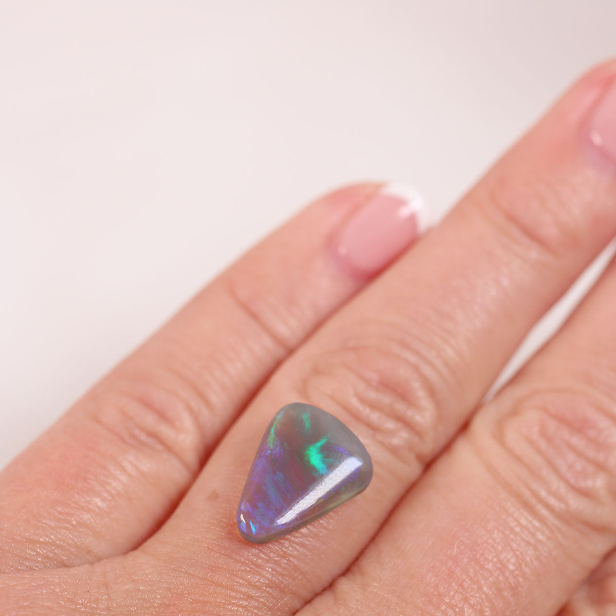 3.6ct Dark Crystal Opal - 11 x 14.5 x 3.7mm