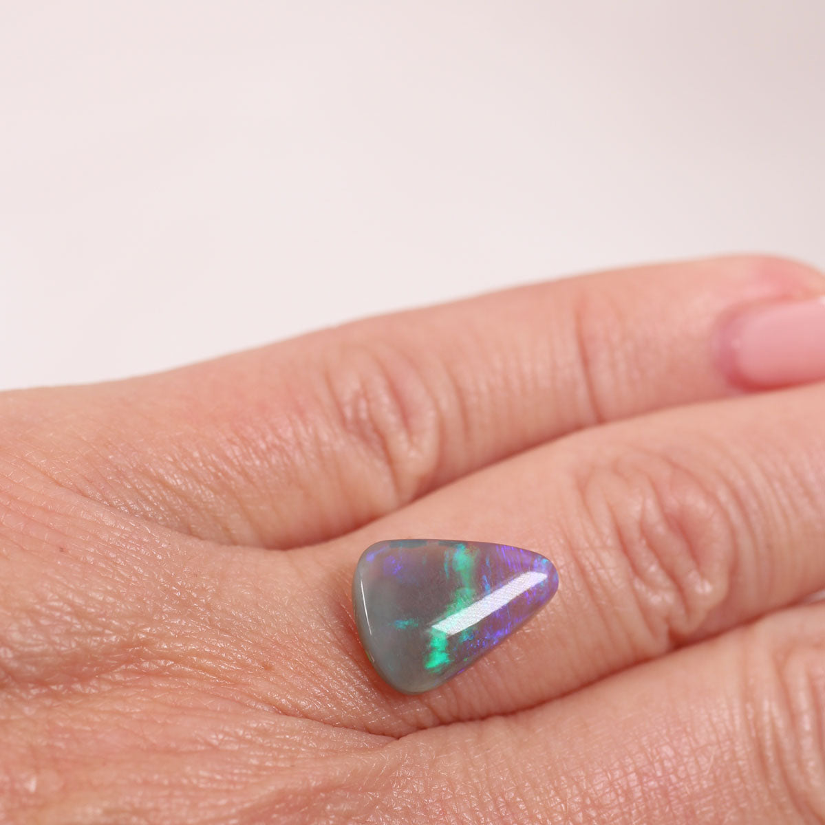 3.6ct Dark Crystal Opal - 11 x 14.5 x 3.7mm