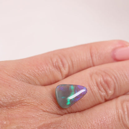 3.6 ct Dark Crystal Opal - 11 x 14.5 x 3.7mm