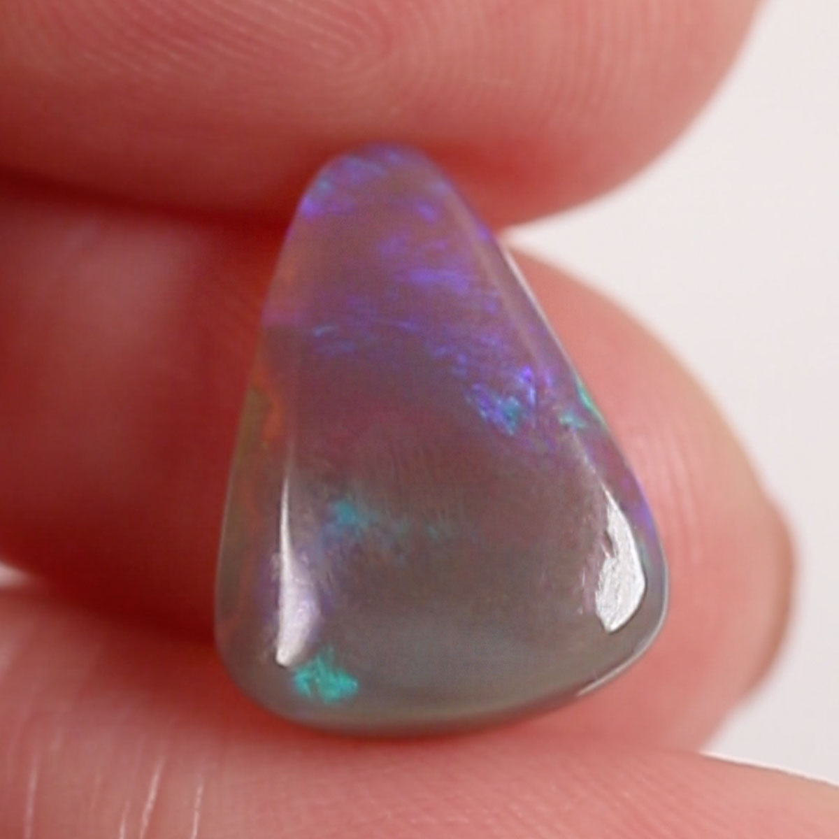 3.6ct Dark Crystal Opal - 11 x 14.5 x 3.7mm