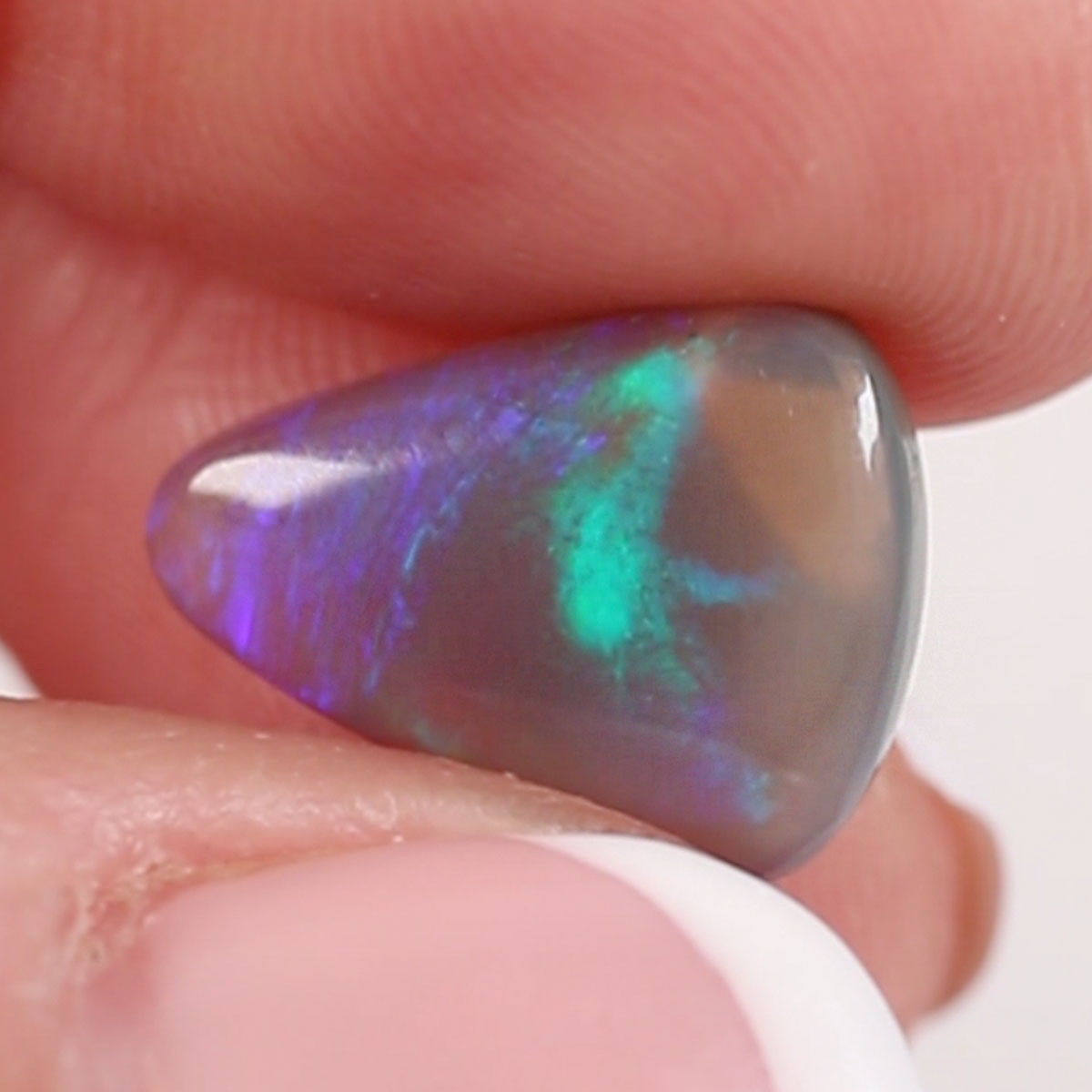 3.6ct Dark Crystal Opal - 11 x 14.5 x 3.7mm