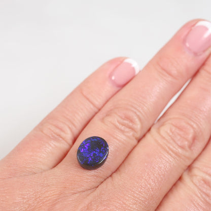 2.8 ct Black Opal - 9.6 x 11.2 x 3.5 mm