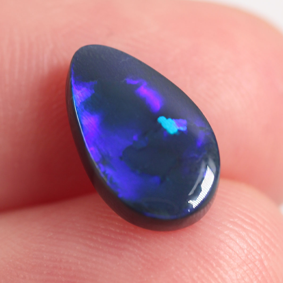 2.3 ct Black Opal - 7.4 x 12.2 x 3.6mm