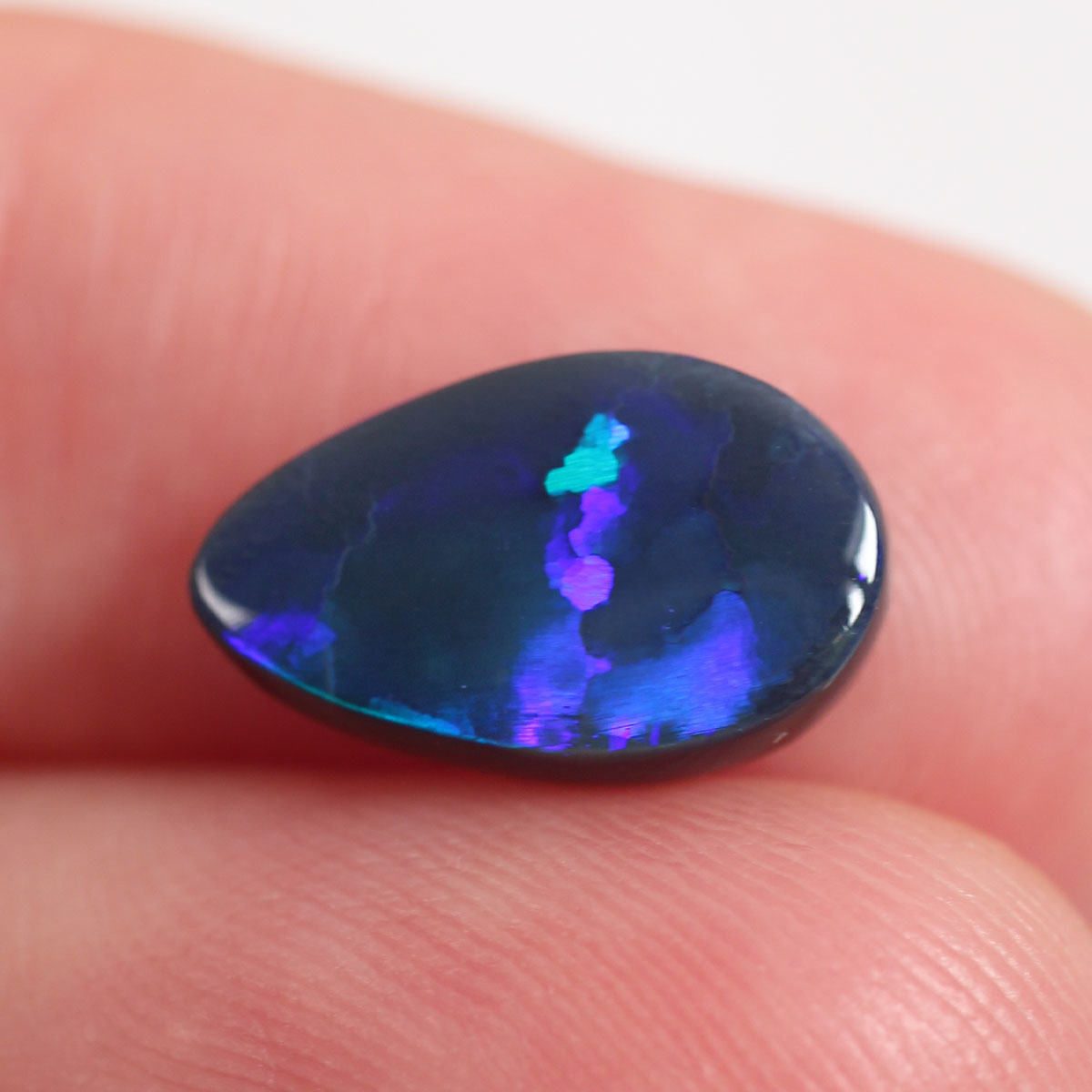 2.3 ct Black Opal - 7.4 x 12.2 x 3.6mm