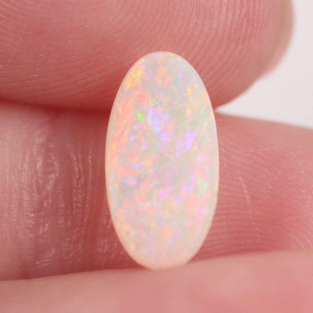 Close detail of foil flash pattern on light opal
