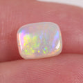 Detail of lively multicolour flash on crystal opal