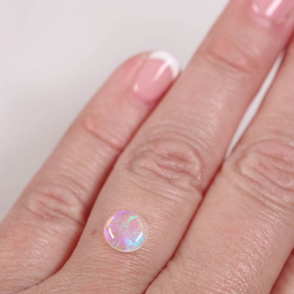 0.9ct Light Crystal Opal - 7.4 x 7.8 x 2.6mm