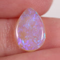 1.9ct bright green-blue crystal opal cabochon with moss pattern