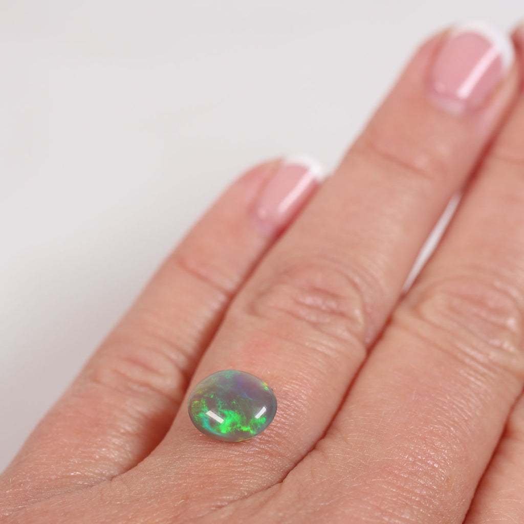 2ct Dark Crystal Opal - 8.5 x 10 x 4mm