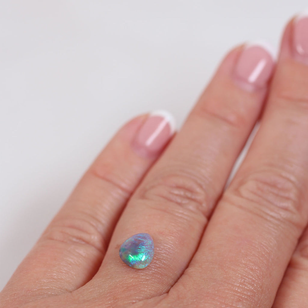 1ct Dark Crystal Opal - 7 x 8.5 x 3mm