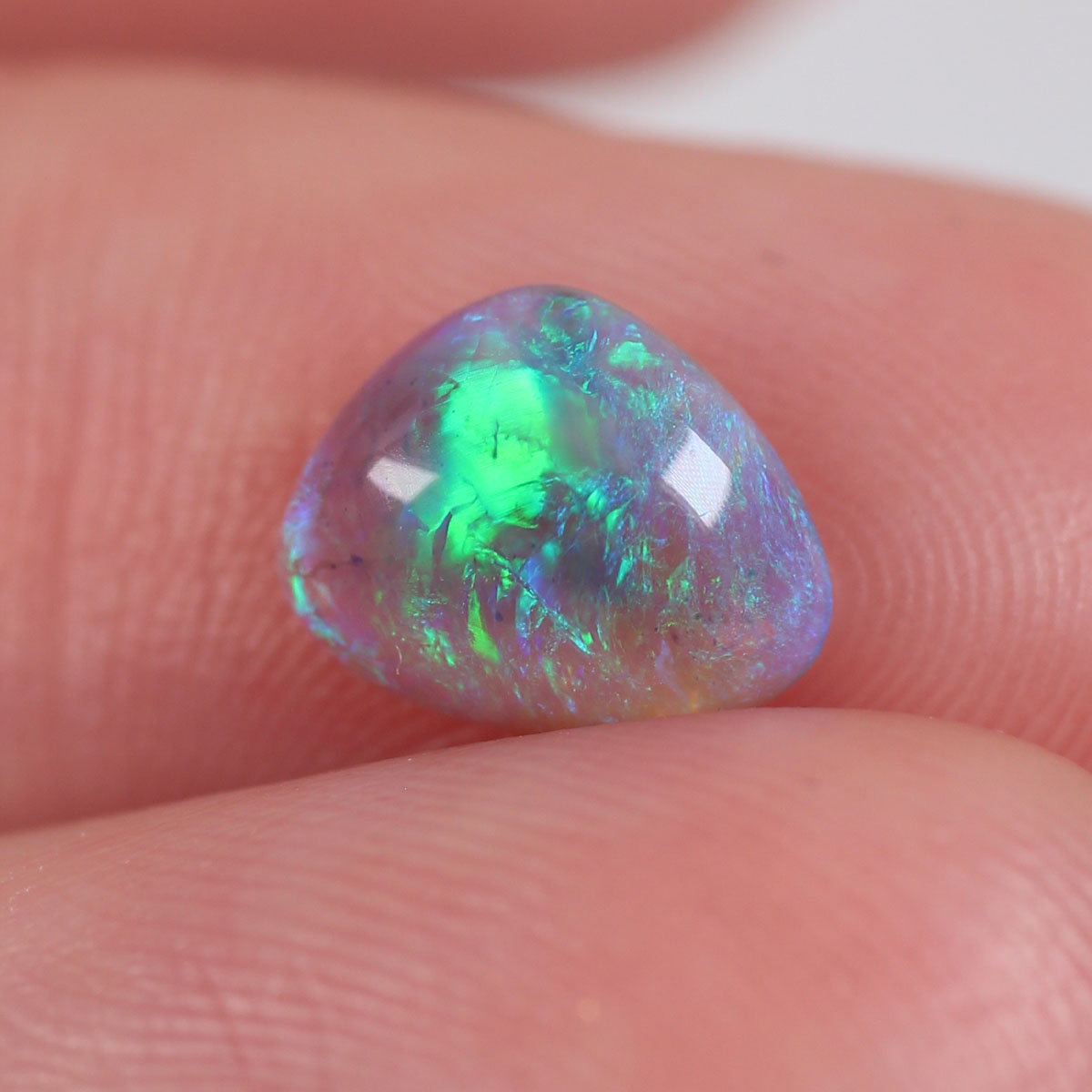 1ct Dark Crystal Opal - 7 x 8.5 x 3mm