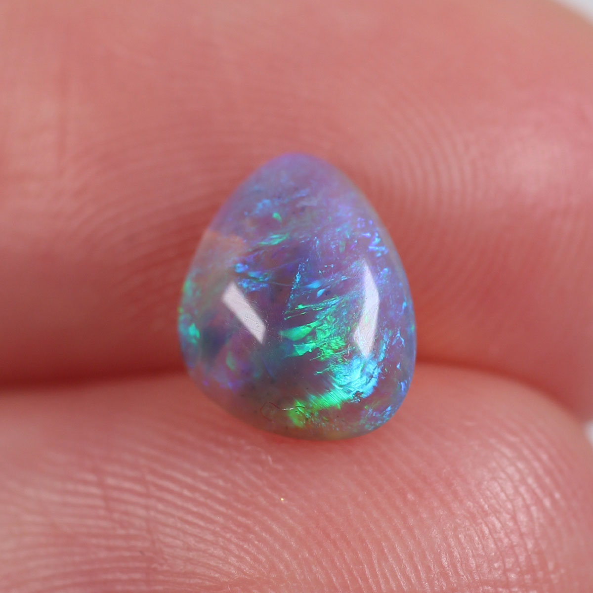 1ct Dark Crystal Opal - 7 x 8.5 x 3mm