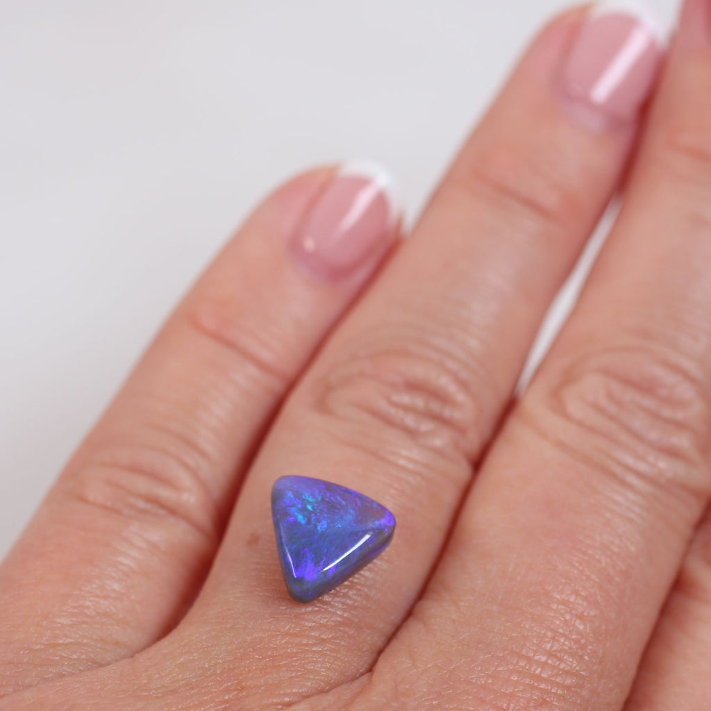 2.7ct Dark Crystal Opal - 10.5 x 10.5 x 4.5mm