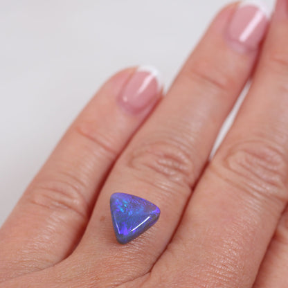 2.7 ct Dark Crystal Opal - 10.5 x 10.5 x 4.5mm