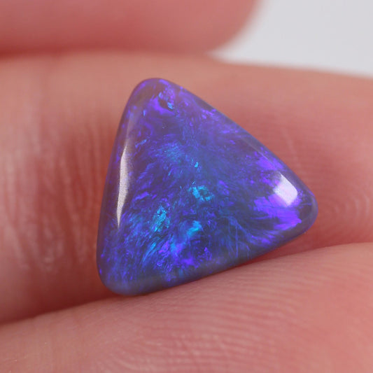 2.7 ct Dark Crystal Opal - 10.5 x 10.5 x 4.5mm