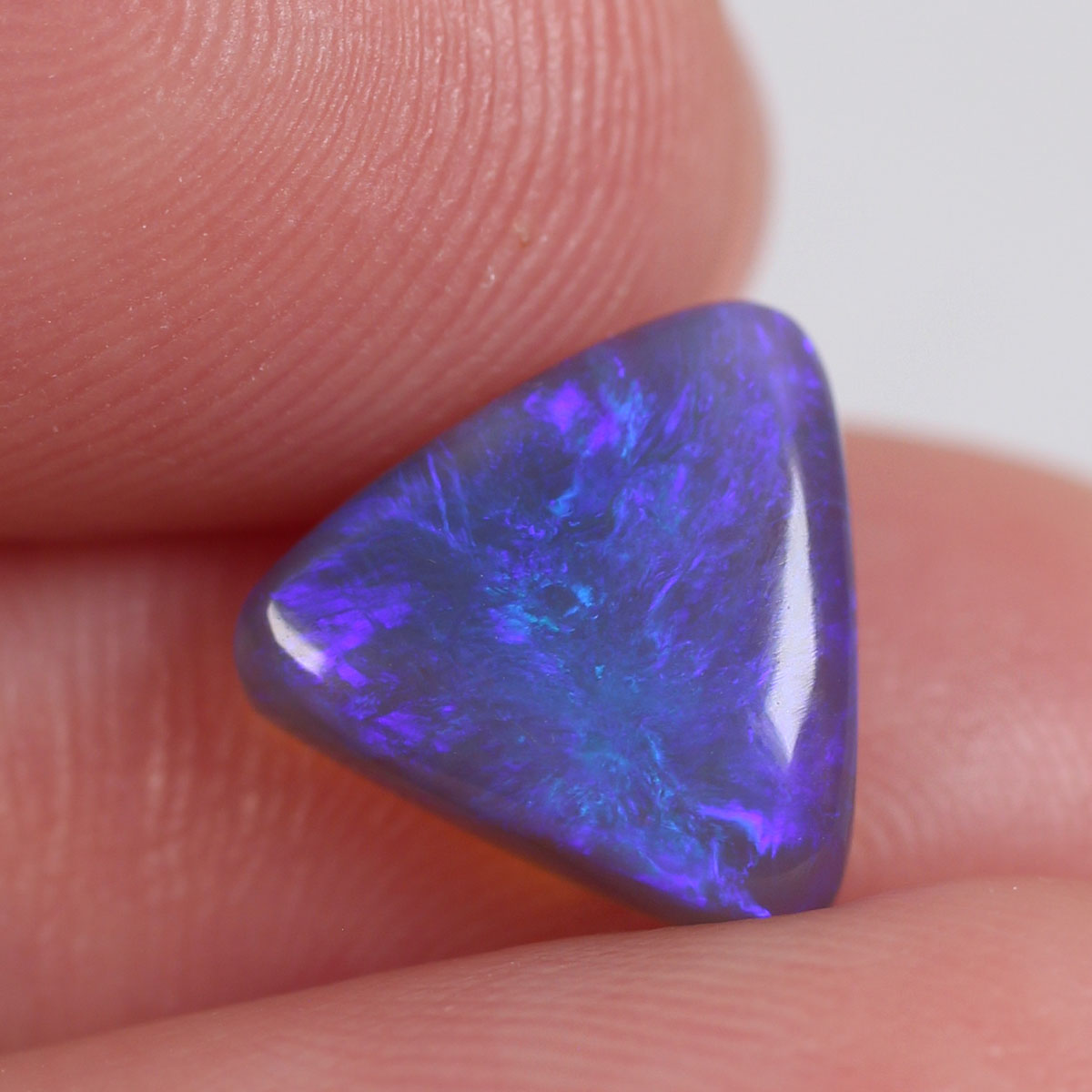 2.7 ct Dark Crystal Opal - 10.5 x 10.5 x 4.5mm