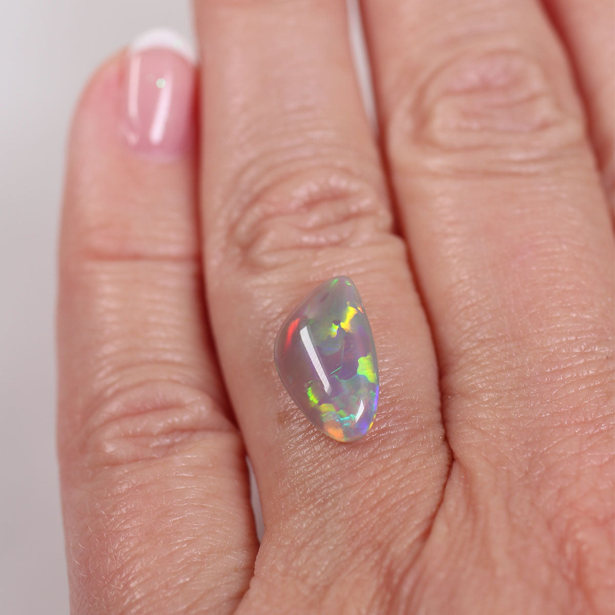 2.27ct Dark Crystal Opal - 8 x 13.7 x 3.5mm