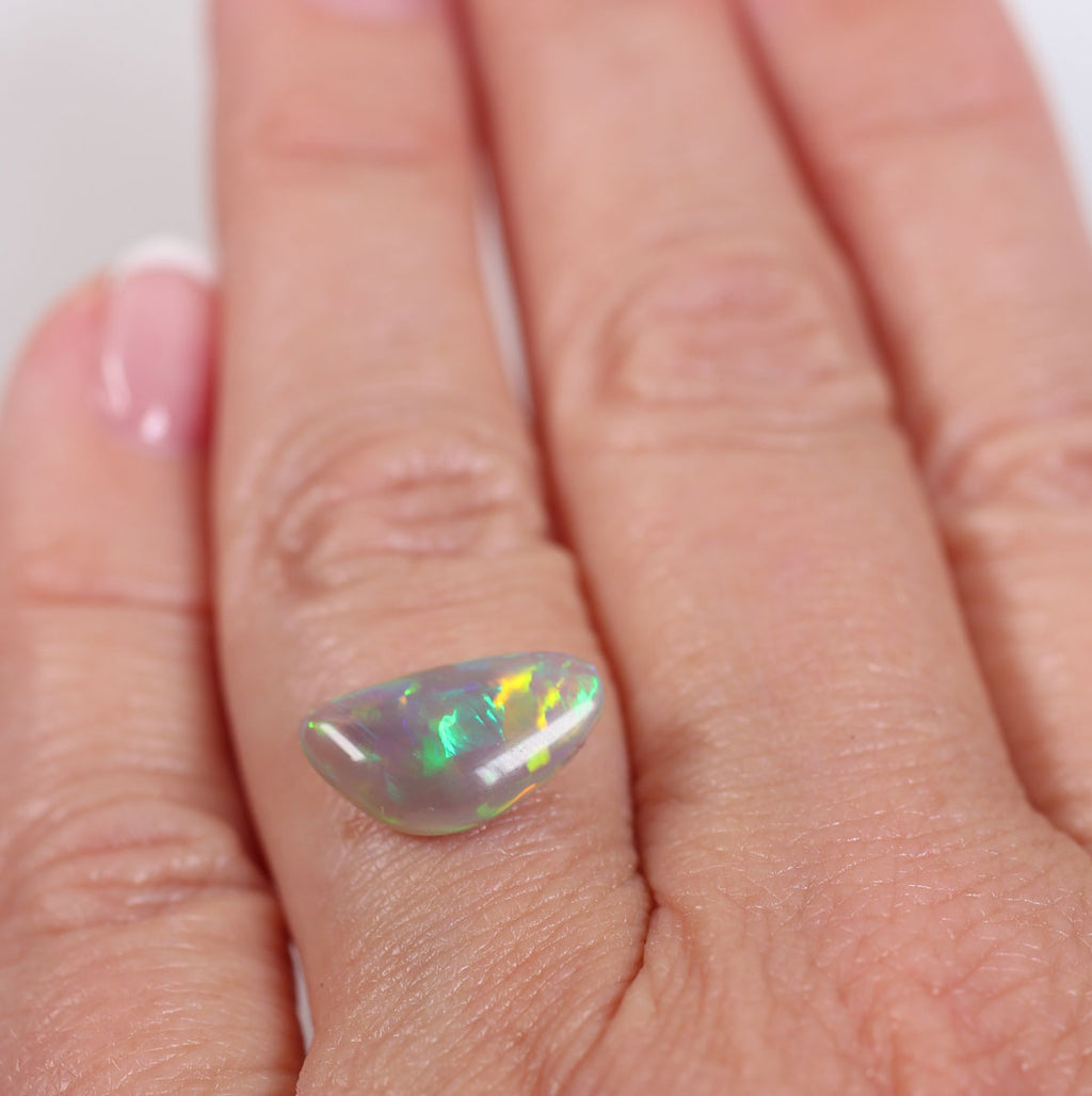 2.27ct Dark Crystal Opal - 8 x 13.7 x 3.5mm