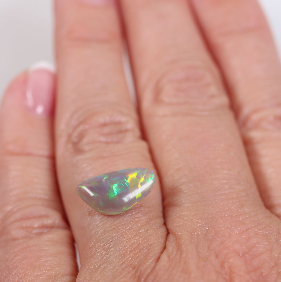 2.27ct Dark Crystal Opal - 8 x 13.7 x 3.5mm