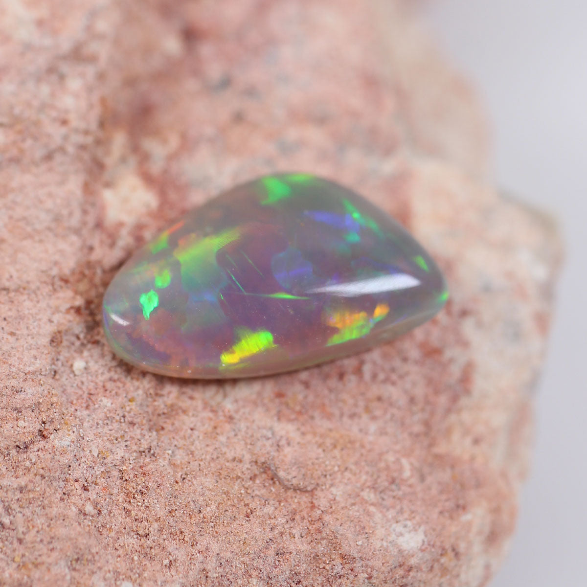 2.27ct Dark Crystal Opal - 8 x 13.7 x 3.5mm