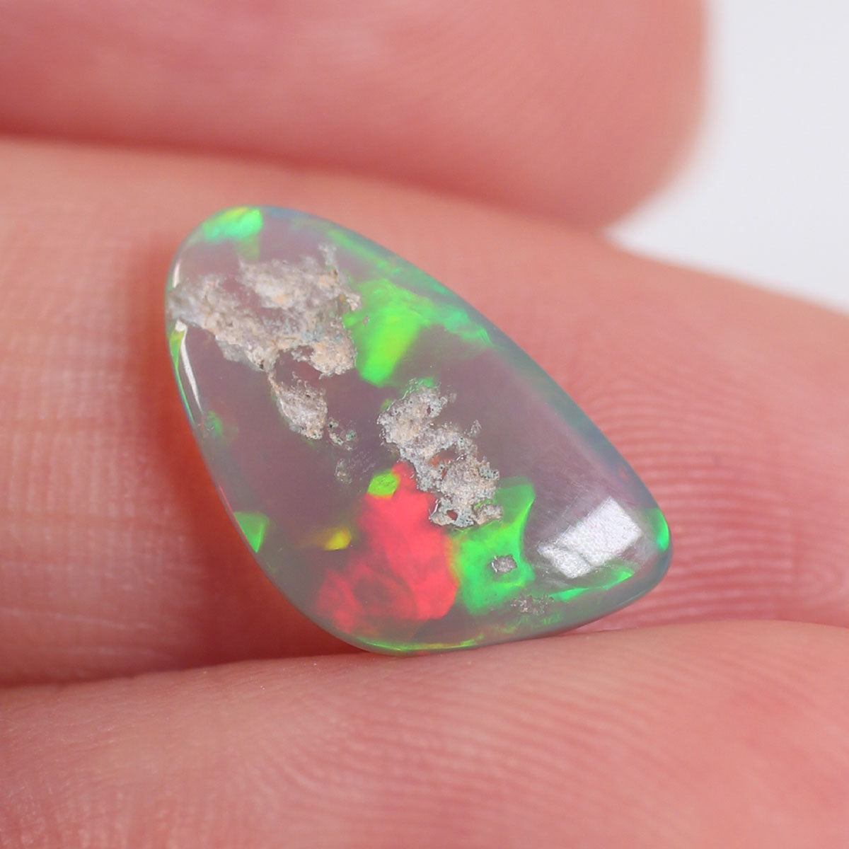 2.27ct Dark Crystal Opal - 8 x 13.7 x 3.5mm