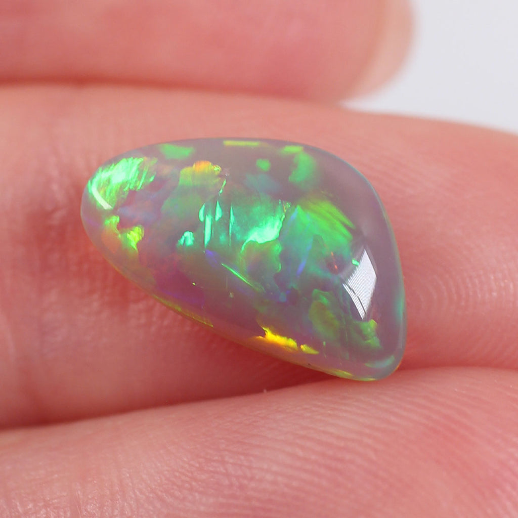2.27ct Dark Crystal Opal - 8 x 13.7 x 3.5mm