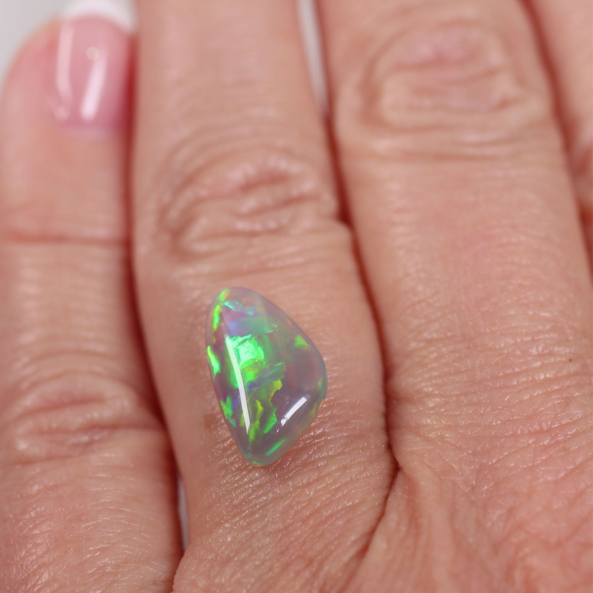 2.27ct Dark Crystal Opal - 8 x 13.7 x 3.5mm