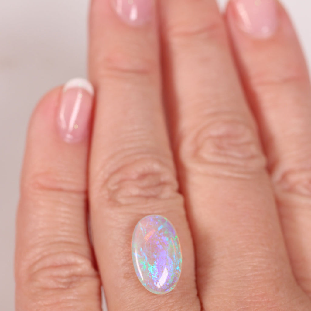 2.56ct Double Sided Crystal Opal - 9 x 14.5 x 4mm