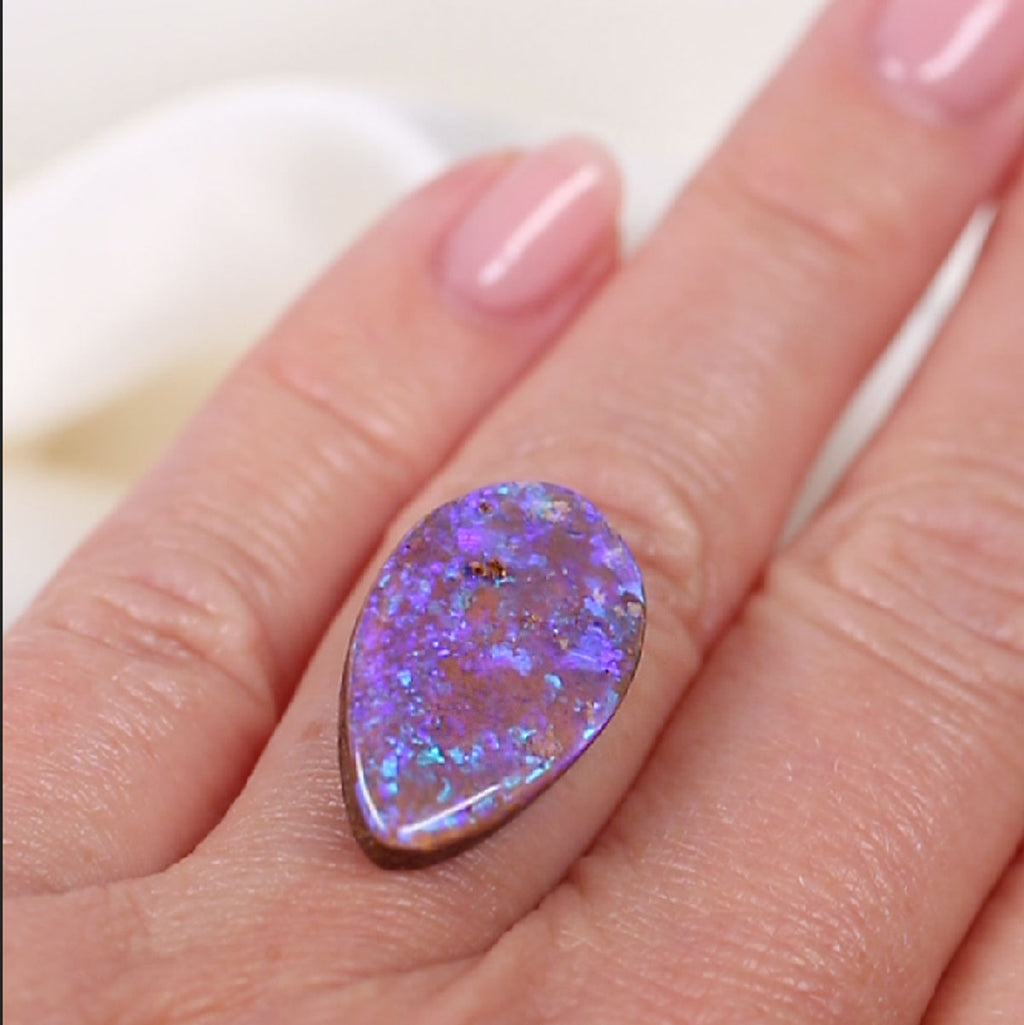 11.7ct Boulder Opal - 13 x 22 x 5mm