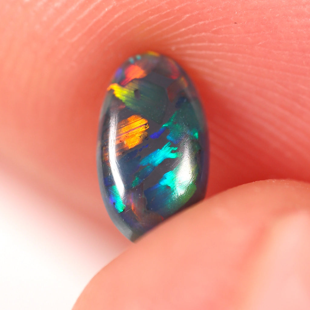 0.48ct Black Opal - 4.3 x 7.5 x 2.5mm
