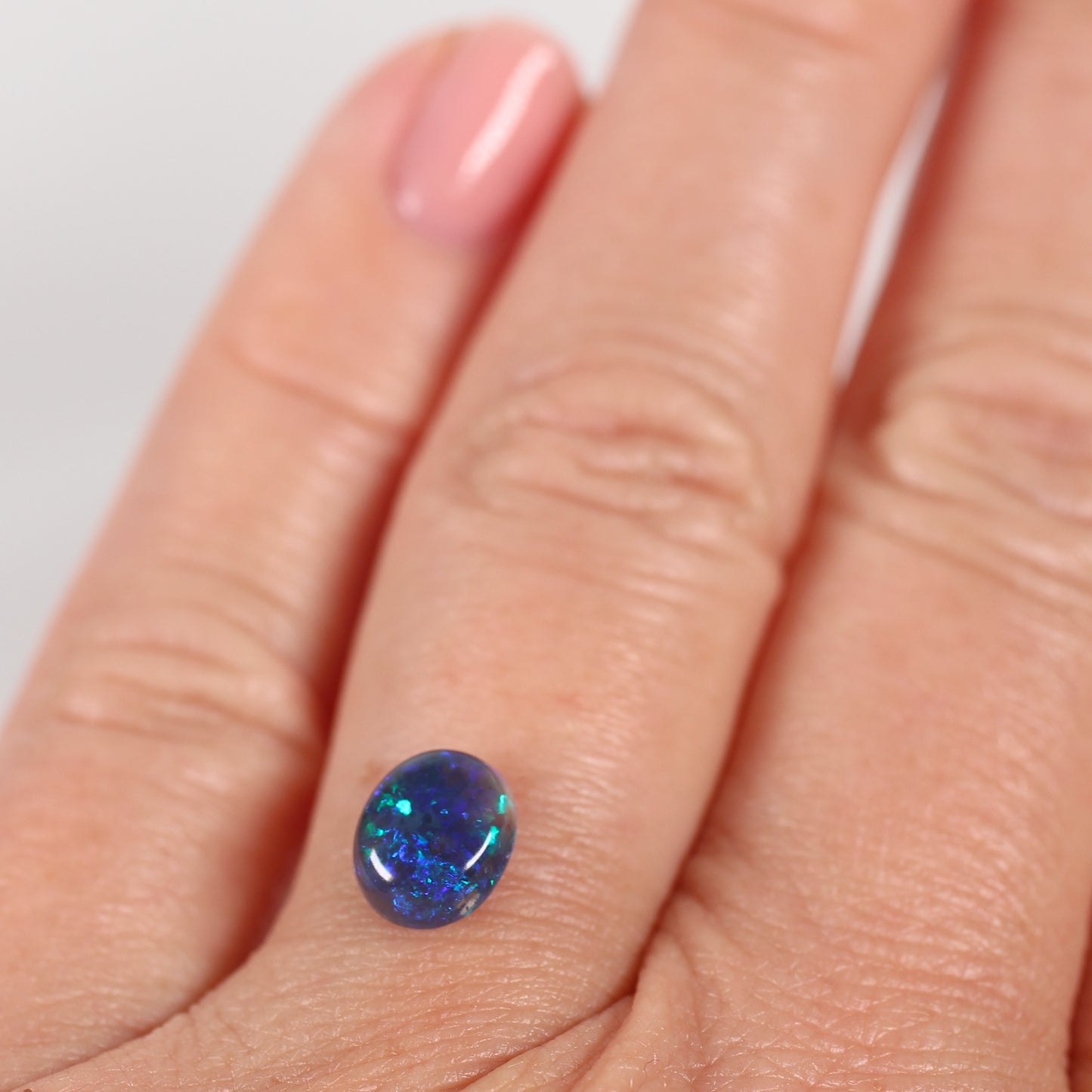 1.23ct Black Opal - 6.7 x 7.8 x 4.10mm