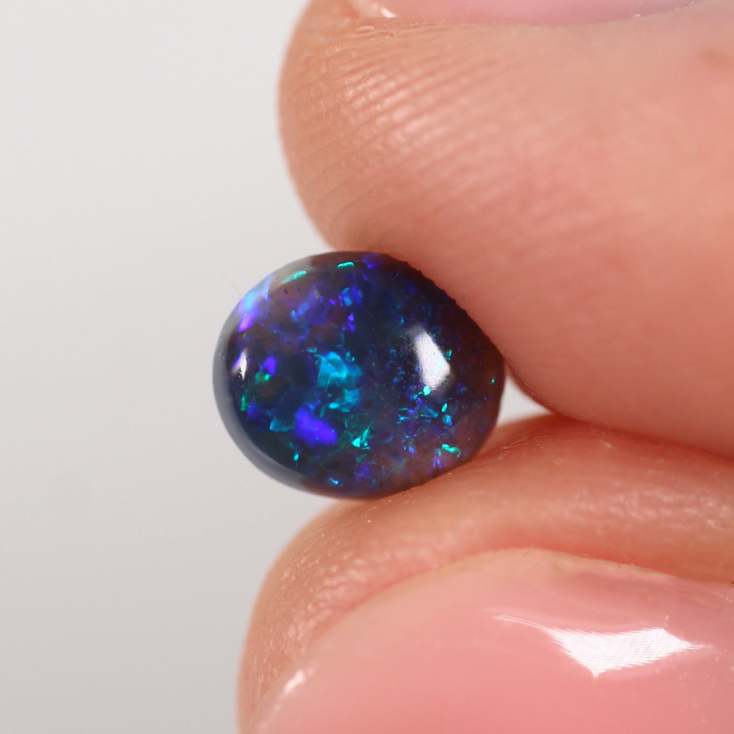 1.23ct Black Opal - 6.7 x 7.8 x 4.10mm