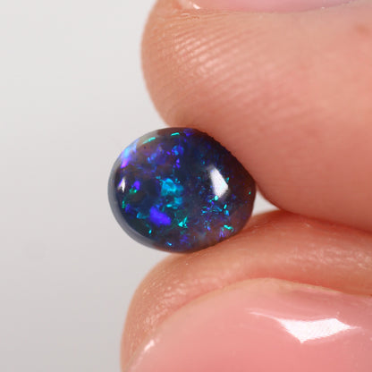 1.23ct Black Opal - 6.7 x 7.8 x 4.10mm