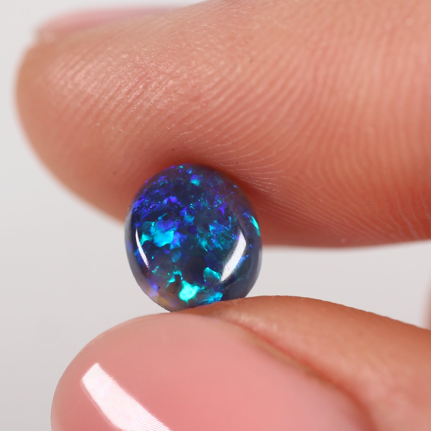1.23ct Black Opal - 6.7 x 7.8 x 4.10mm