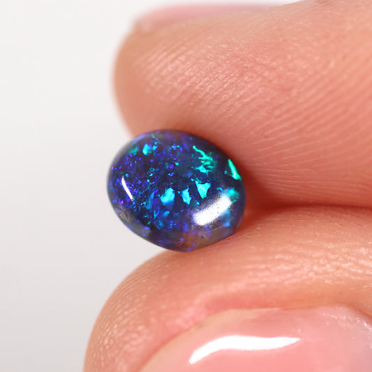 1.23ct Black Opal - 6.7 x 7.8 x 4.10mm