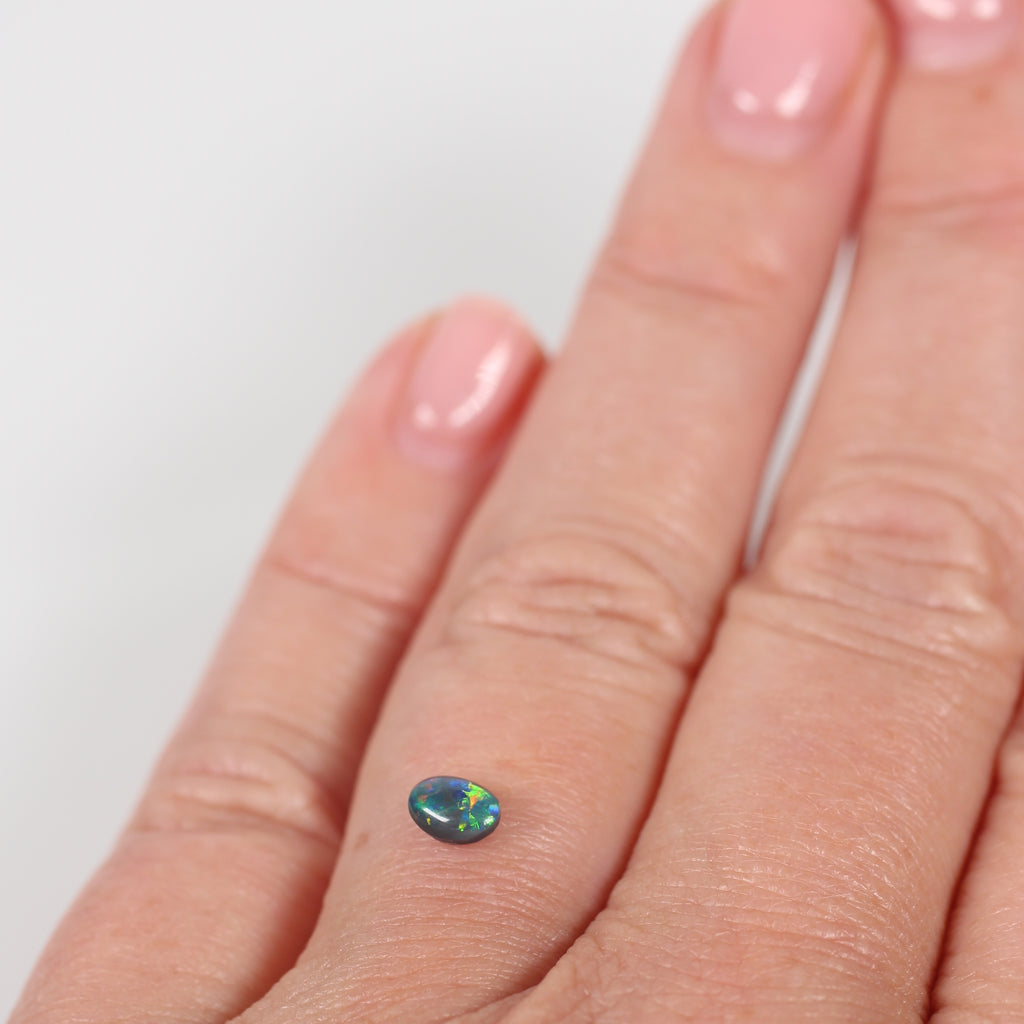 0.32ct Black Opal - 3.7 x 4.9 x 2.8mm