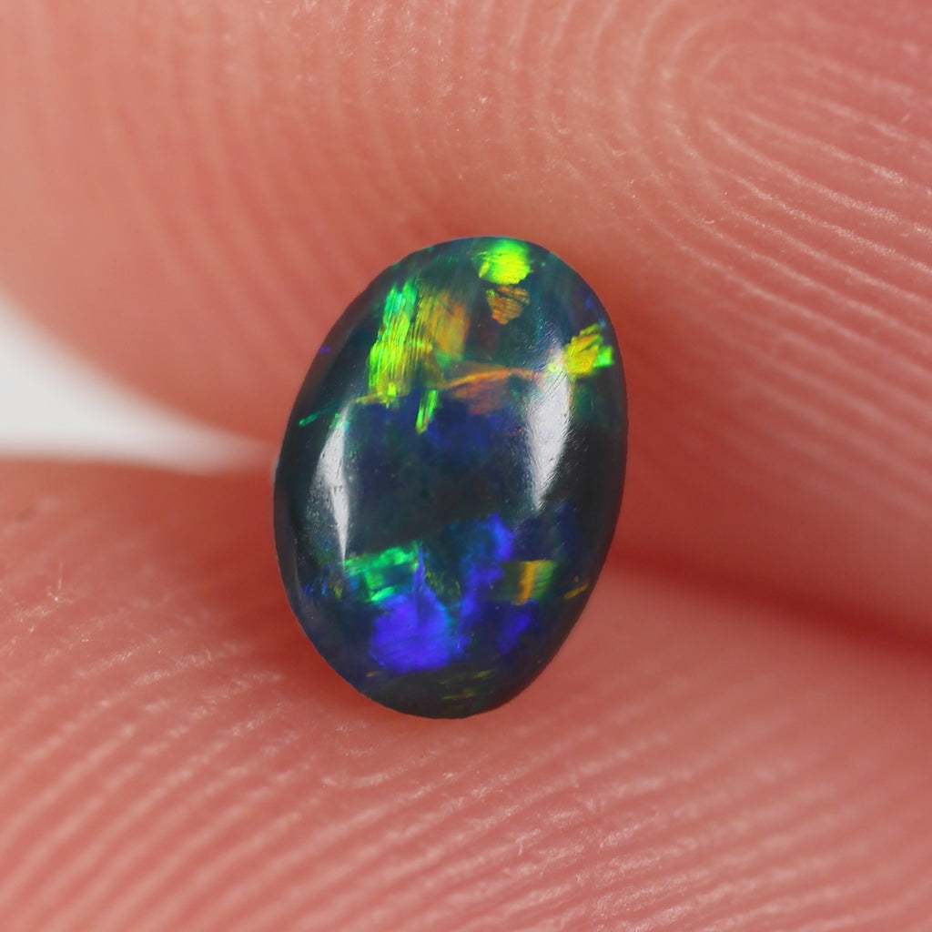0.32ct Black Opal - 3.7 x 4.9 x 2.8mm