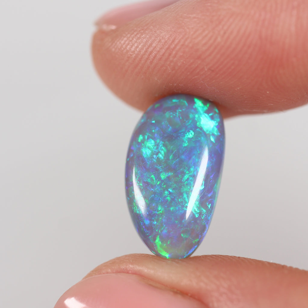 5.47ct Black Opal - 9 x 15.8 x 6.3 mm