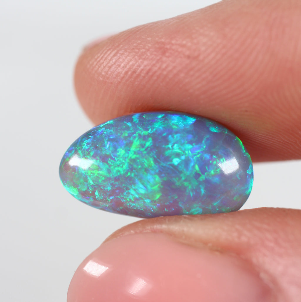 5.47ct Black Opal - 9 x 15.8 x 6.3 mm