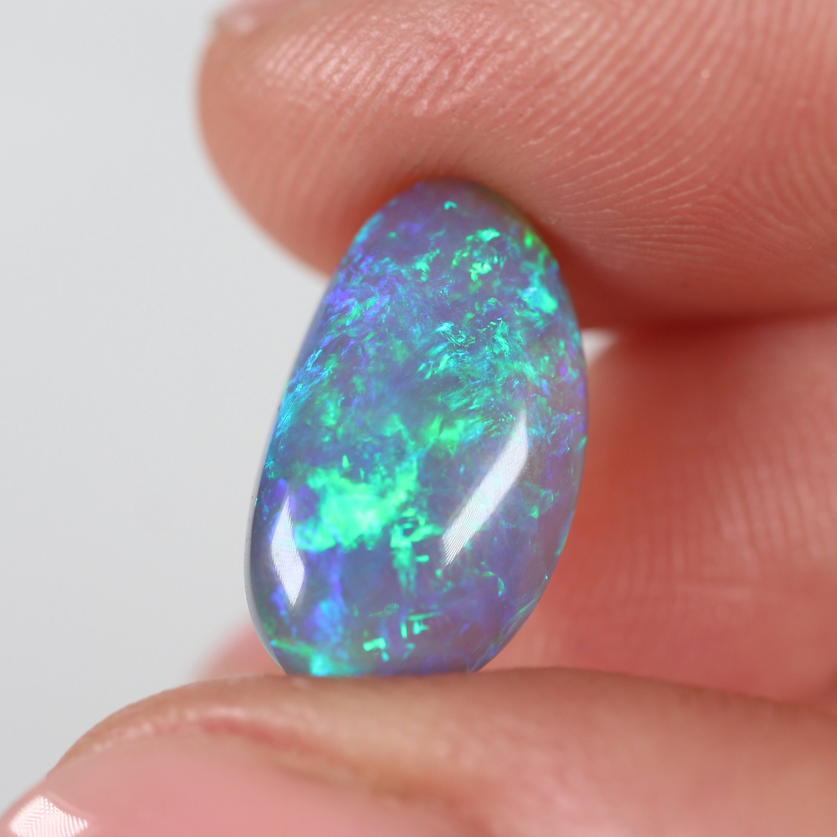 5.47ct Black Opal - 9 x 15.8 x 6.3 mm