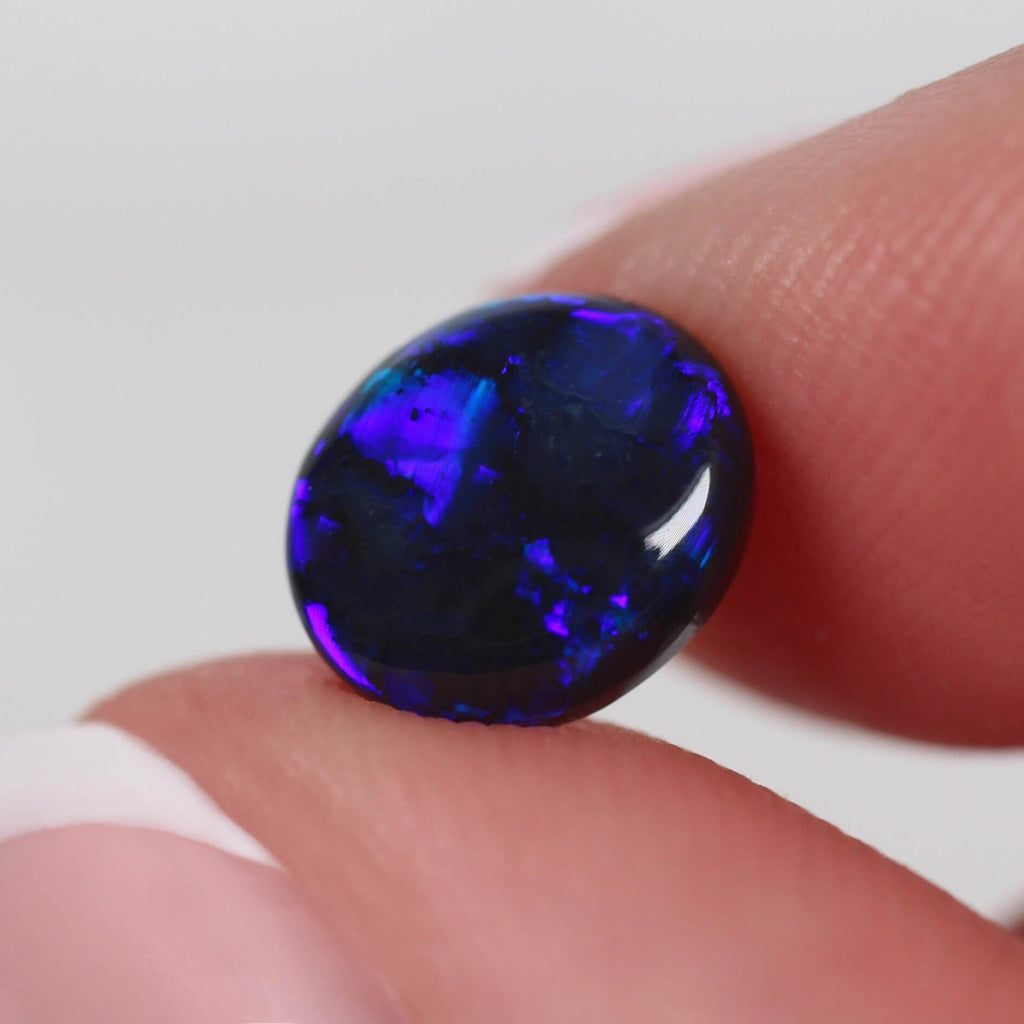 1.30ct Black Opal - 8.8 x 7.5 x 3.1mm